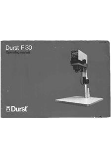 Durst F 30 manual. Camera Instructions.